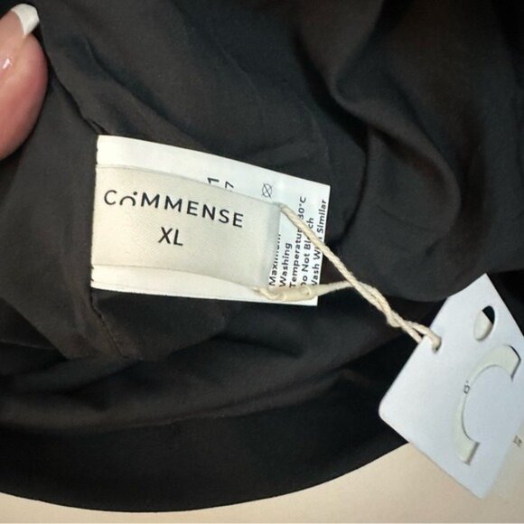 Commence Short Sleeve Mock Neck Dress Elegant Black Women's Dress Size XL NWT - Picture 9 of 12